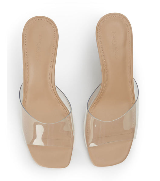 Tony Bianco Alessi Clear Vinylite/Skin 10cm Bridal Heels Skin Color | IEZPD23246