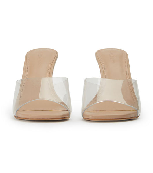 Tony Bianco Alessi Clear Vinylite/Skin 10cm Wedges Skin Color | TIEWZ23078