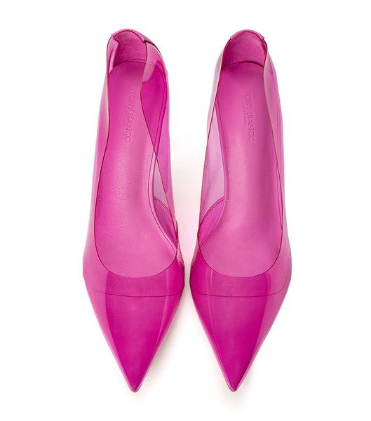 Tony Bianco Alijah Pink Vinylite/Pink Nappa 10.5cm Stiletto Heels Pink | IEIIZ46284