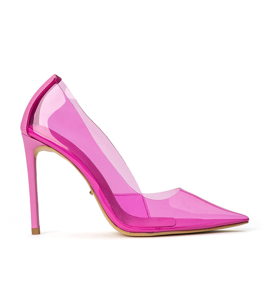 Tony Bianco Alijah Pink Vinylite/Pink Nappa 10.5cm Stiletto Heels Pink | IEIIZ46284