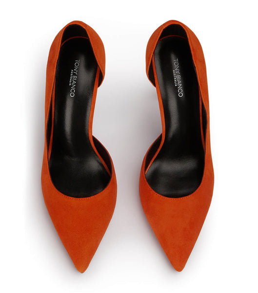 Tony Bianco Alyx Aperol Suede 10.5cm Event Heels Orange | IEQAV45609