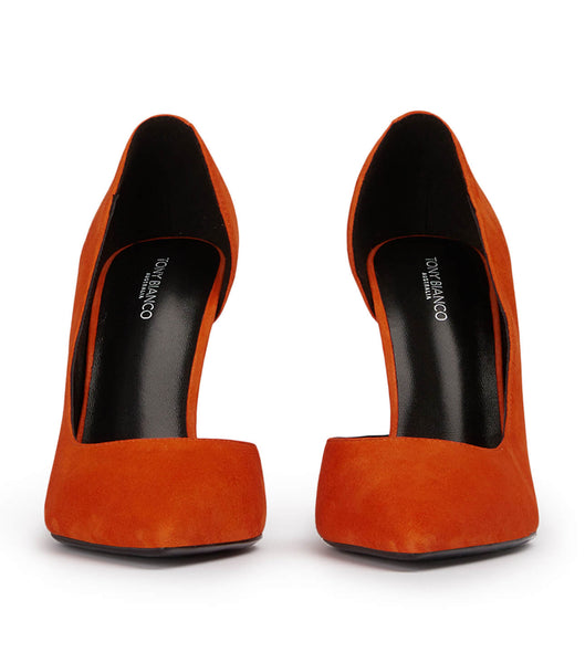 Tony Bianco Alyx Aperol Suede 10.5cm Event Heels Orange | IEQAV45609