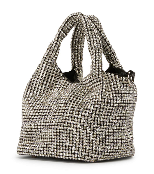 Tony Bianco Angie Clear Crystal Mini Handbags Accessories Silver | IEDYB21830