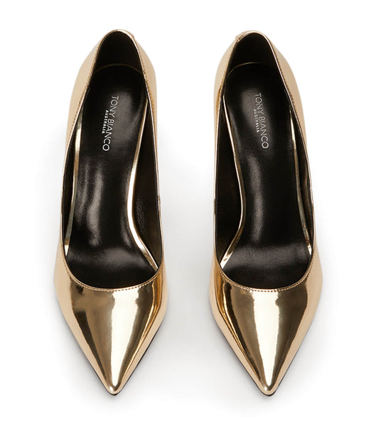 Tony Bianco Anja Gold Shine 10.5cm Court Shoes Gold | TIEWZ16979