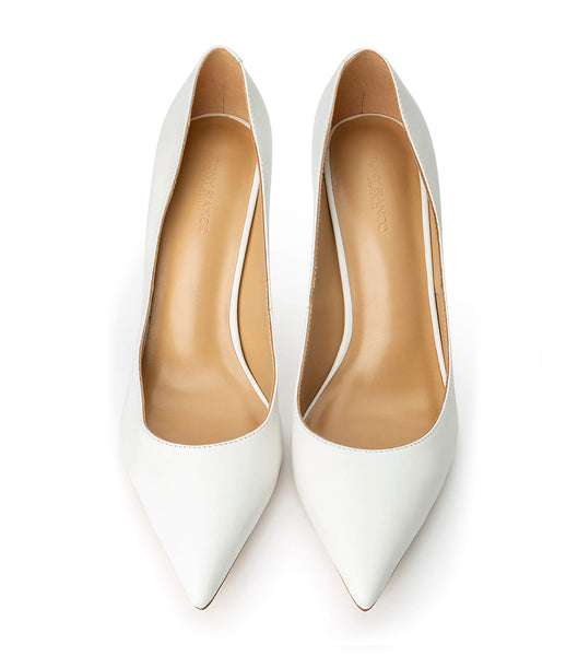 Tony Bianco Anja Milk Capretto 10.5cm Court Shoes White | IEXBR13045