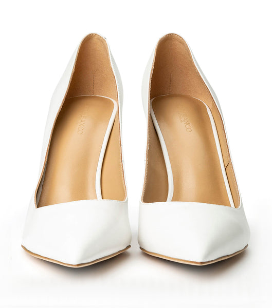 Tony Bianco Anja Milk Capretto 10.5cm Court Shoes White | IEXBR13045