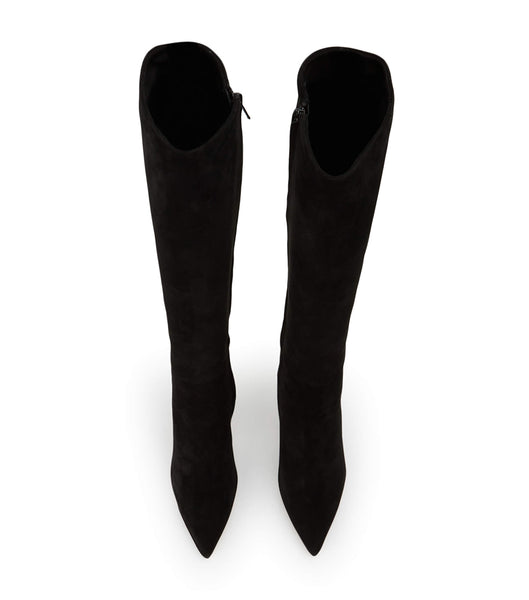 Tony Bianco Apollo Black Suede 10.5cm Heeled Boots Black | IEIIZ66346