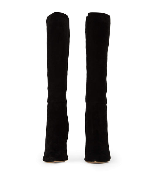 Tony Bianco Apollo Black Suede 10.5cm Heeled Boots Black | IEIIZ66346