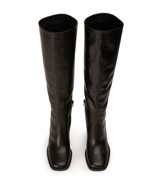 Tony Bianco Asher Black Como 8.5cm Knee High Boots Black | ZIENQ29570