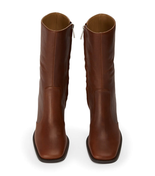 Tony Bianco Atlanta Cognac 8.5cm Heeled Boots Brown | SIEVO46129