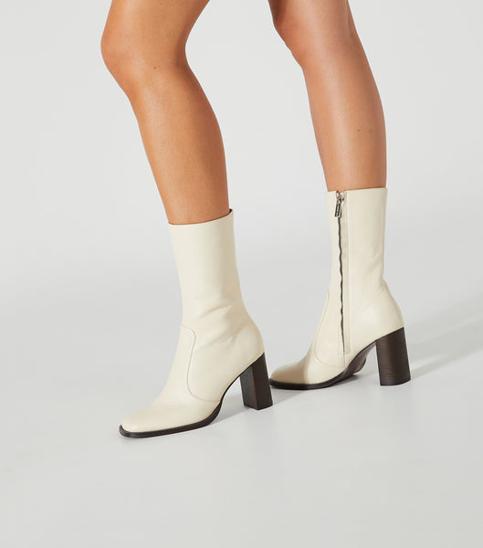 Tony Bianco Atlanta Ecru Venice 8.5cm Ankle Boots White | IEJZR49611