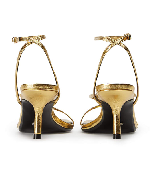 Tony Bianco Avi Gold Foil 6.5cm Event Heels Gold | UIEND96024