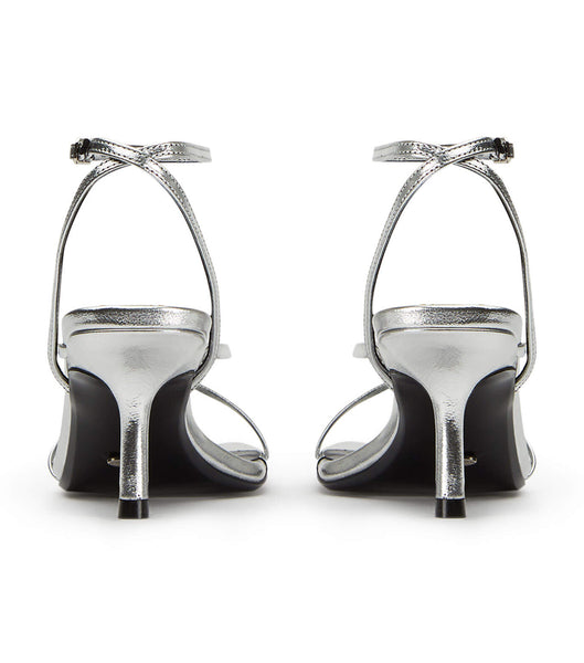 Tony Bianco Avi Silver Foil 6.5cm Bridal Heels Silver | IECVG26386