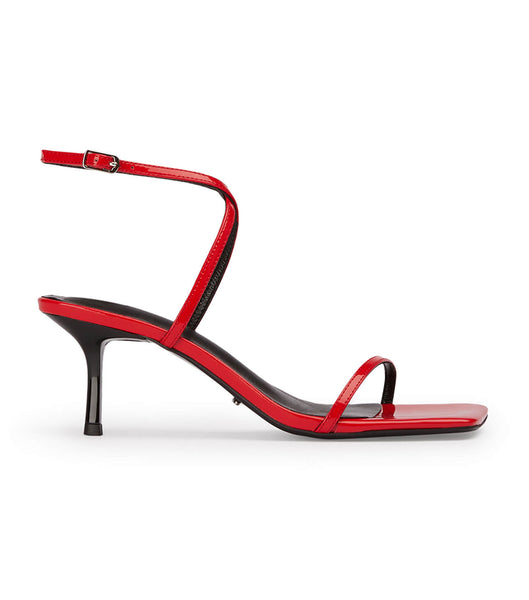 Tony Bianco Axent Scarlet Patent 6.5cm Strappy Heels Deep Red | SIEVO52245