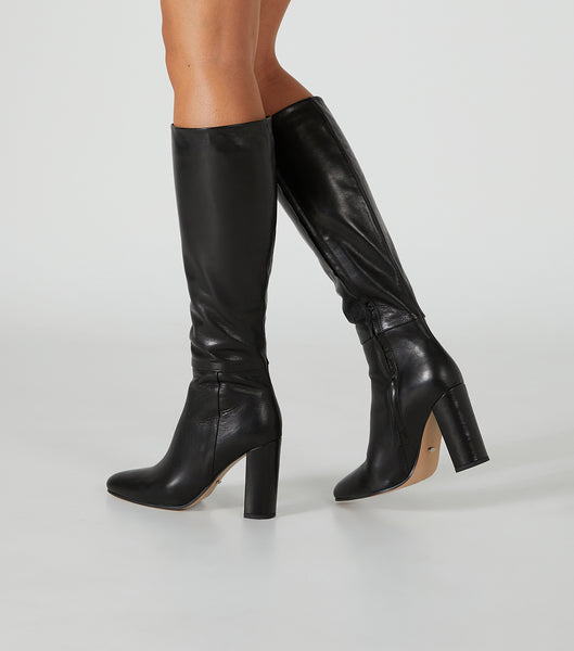 Tony Bianco Bellez Black Venice 9.5cm Heeled Boots Black | FIEHY11569