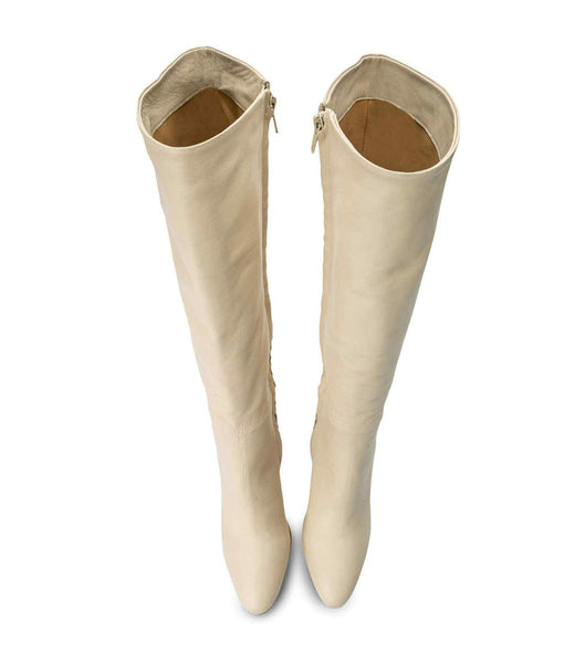 Tony Bianco Bellez Vanilla Venice 9.5cm Knee High Boots Light Yellow | EIEVG75471