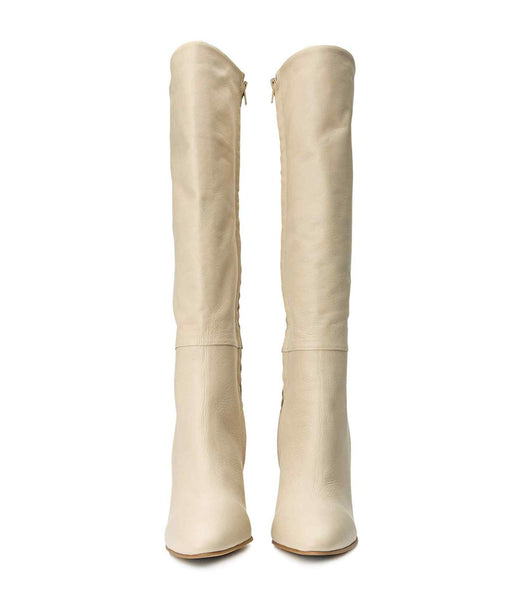 Tony Bianco Bellez Vanilla Venice 9.5cm Knee High Boots Light Yellow | EIEVG75471