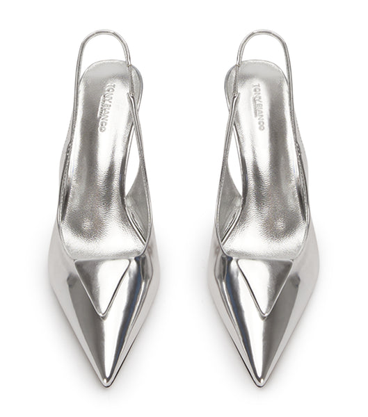 Tony Bianco Bertie Silver Shine 7.5cm Court Shoes Silver | IEJBT84195