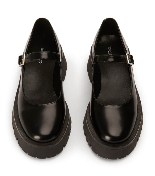 Tony Bianco Betsy Black Hi Shine 4.5cm Loafers Black | IENEJ77604