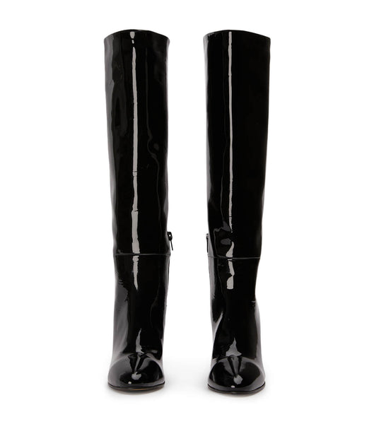 Tony Bianco Boss Black Patent 9.5cm Heeled Boots Black | LIESX84774