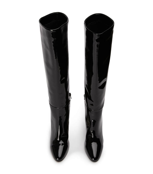 Tony Bianco Boss Black Patent 9.5cm Knee High Boots Black | MIEHR60752