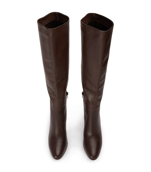 Tony Bianco Boss Choc Como 9.5cm Heeled Boots Chocolate | IEDFL17375