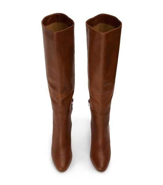 Tony Bianco Boss Cognac 9.5cm Heeled Boots Brown | QIEWA29057