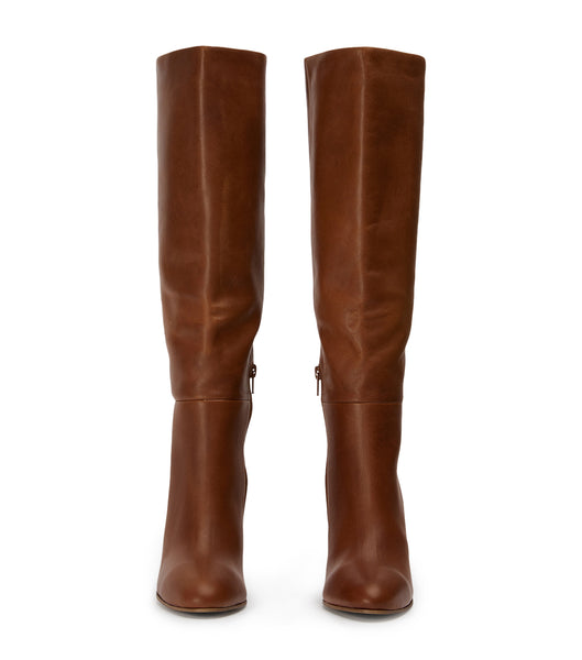 Tony Bianco Boss Cognac 9.5cm Knee High Boots Brown | AIEDF48610