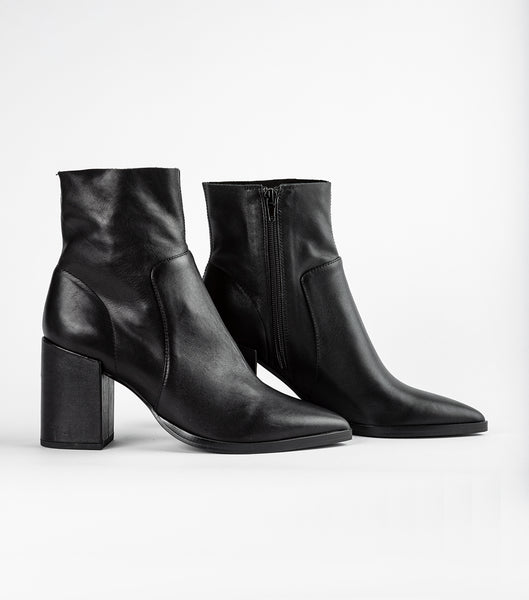 Tony Bianco Brazen Black Luxe 8.5cm Ankle Boots Black | IECIF33068