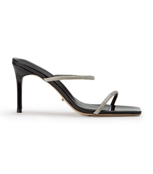 Tony Bianco Chase Black Patent 8.5cm Bling Heels Black | IEJBT90000