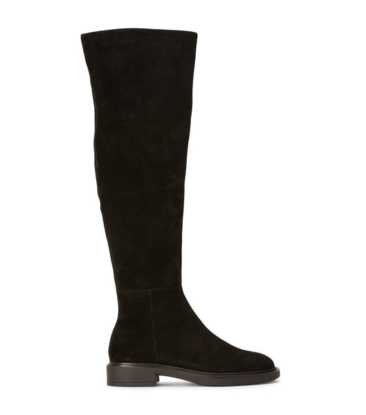 Tony Bianco Chasey Black Suede 4.5cm Knee High Boots Black | IENZX39854