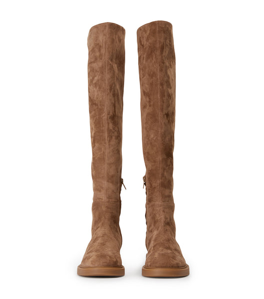 Tony Bianco Chasey Saddle Suede 4.5cm Knee High Boots Brown | IECVG26836