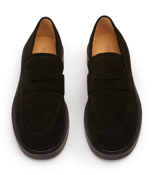 Tony Bianco Cherish Black Suede 4.5cm Loafers Black | SIENY68643