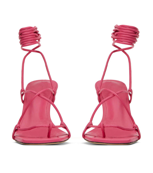 Tony Bianco Clarity Acid Pink 8.5cm Strappy Heels Pink | YIEVQ29042