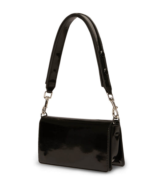 Tony Bianco Clove Black Hi Shine Shoulder Bag Accessories Black | BIESD30864