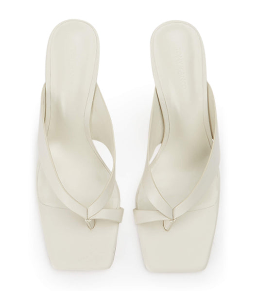 Tony Bianco Clover Dove Nappa 8.5cm Block Heels White | IEXBR50934