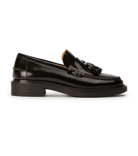 Tony Bianco Colt Black Hi Shine 4.5cm Loafers Black | XIEGW37461