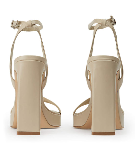 Tony Bianco Dandy Vanilla Capretto 11.5cm Strappy Heels Light Yellow | FIEUI39371