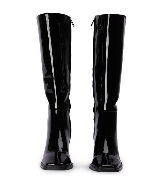 Tony Bianco Darby Black Patent 7.5cm Knee High Boots Black | IEEGJ89231