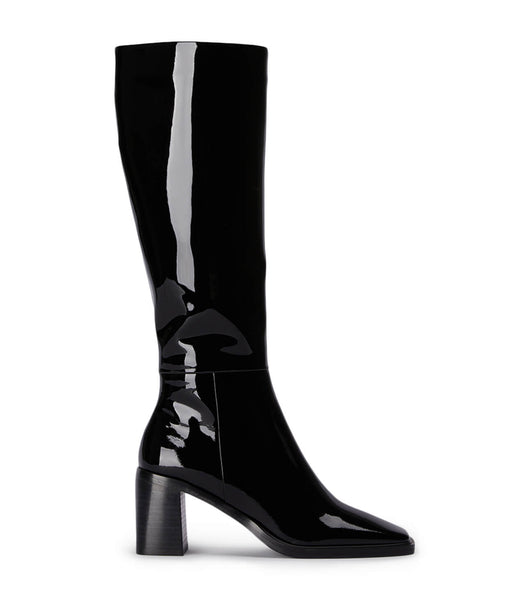 Tony Bianco Darby Black Patent 7.5cm Knee High Boots Black | IEEGJ89231