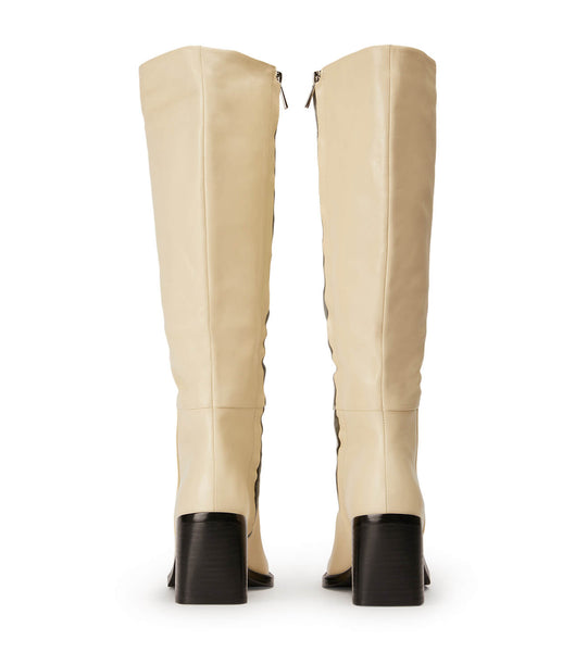 Tony Bianco Darby Ecru Venice 7.5cm Knee High Boots White | BIESD29761