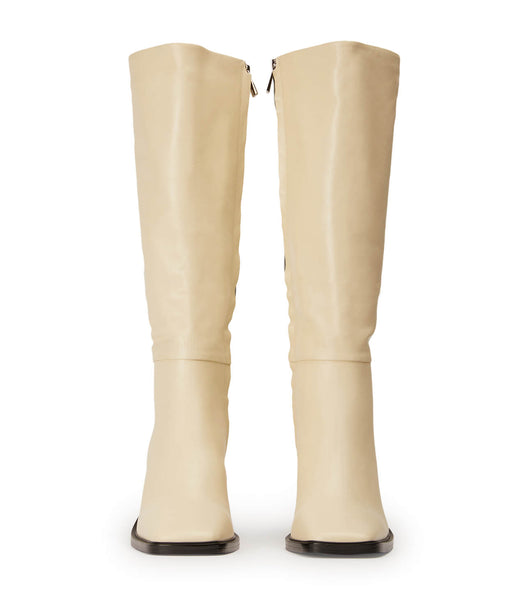 Tony Bianco Darby Ecru Venice 7.5cm Mid Calf Boots White | EIEHC97110