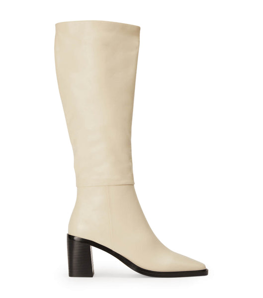 Tony Bianco Darby Ecru Venice 7.5cm Mid Calf Boots White | EIEHC97110