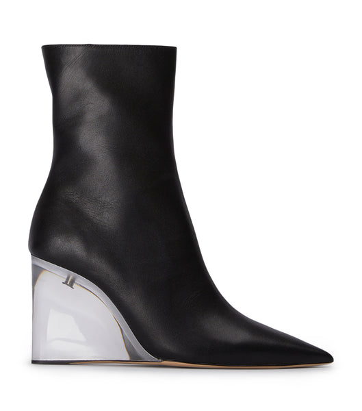 Tony Bianco Dasha Black Como/Clear 9.5cm Ankle Boots Black | IEIIZ38112