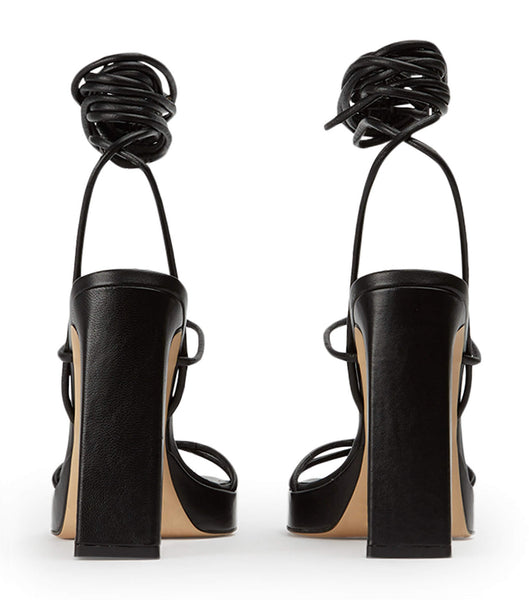 Tony Bianco Deon Black Nappa 11.5cm Block Heels Black | IEJZR59753