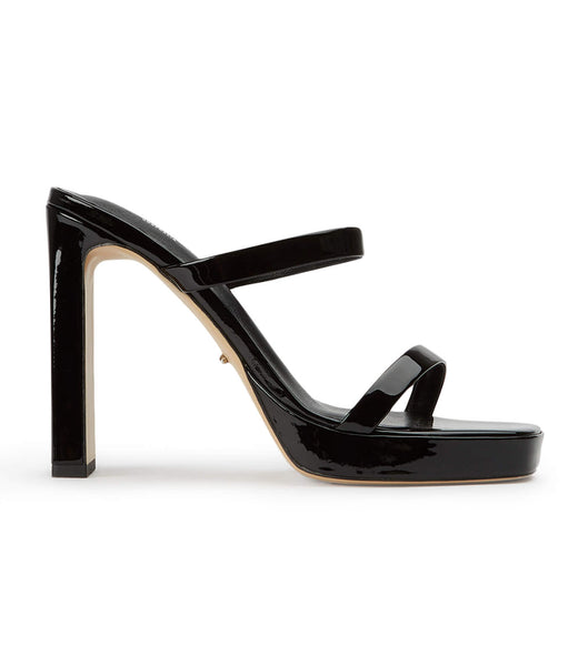 Tony Bianco Diane Black Patent 11.5cm Block Heels Black | SIEVO15422