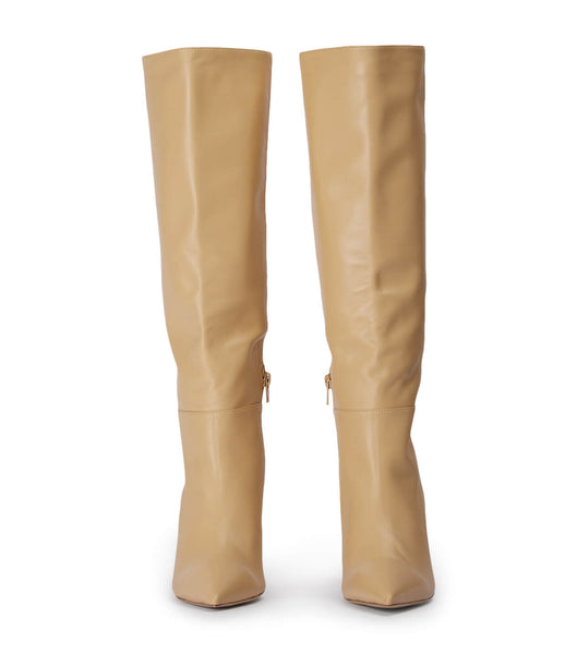 Tony Bianco Drake Butter Nappa 9.5cm Knee High Boots Yellow | UIEND56547