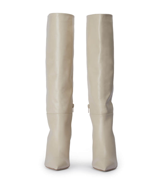 Tony Bianco Drake Vanilla Capretto 9.5cm Knee High Boots Light Yellow | EIEVG29000