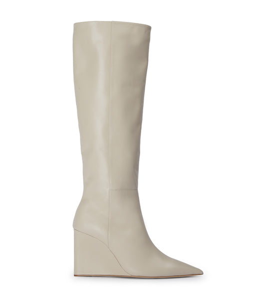 Tony Bianco Drake Vanilla Capretto 9.5cm Knee High Boots Light Yellow | EIEVG29000