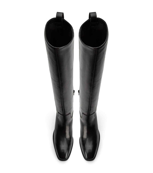 Tony Bianco Eleanor Black Como 4cm Mid Calf Boots Black | DIEVO58070